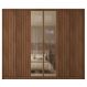 Guarda Roupa Casal 6 Portas 2 Espelhos Centurium Marrom