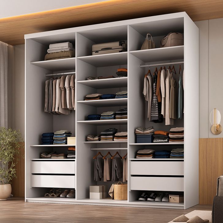 Guarda-roupa Closet Mountier 4 Gavetas Branco
