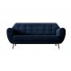 Sofá 3 Lugares Beegees Velosuede Azul Marinho