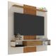 Painel Bancada Suspensa Para TV Até 65 Polegadas Lisboa Off White/Cinamomo/Ripado - Bechara