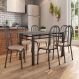 Conjunto de Mesa Granada com 6 Cadeiras Madri Preto e Nature Bege GR