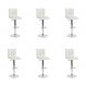 Conjunto com 6 Banquetas Giratórias Fitz Branco