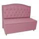 Cabeceira mais Calçadeira Solteiro 90cm Para Cama Box Diana Suede Rosa - Dellas Store
