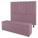 Kit Cabeceira e Baú Cama Box King Size Grace 195cm Suede Rosé - Desk Design