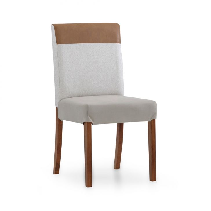 Cadeira Cora Poliéster Bege e Cru