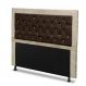 Cabeceira Casal 140 cm Para Cama Box Berlim Suede Marfim/Marrom - DS Estofados