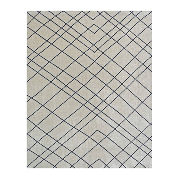 Image of Tapete Classe A Retangular Saxony (250x350) Riscos Bege PLA-TS172AC56LUTMOB
