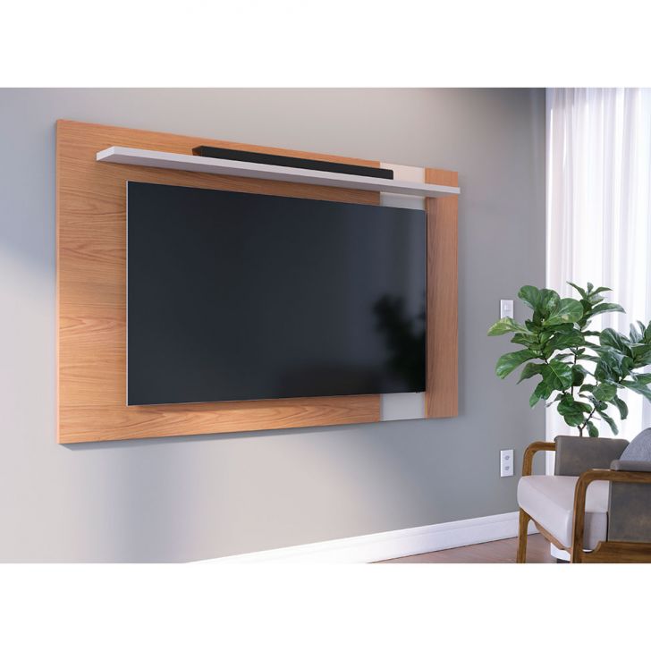 Painel para TV 70 Polegadas Leme Freijó e Off White