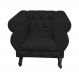 Poltrona Decorativa Maya Pés Luis XV Suede Preto - DS Estofados