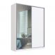 Guarda-Roupa Solteiro com Espelho Tunas III 2 Portas 3 Gavetas Branco