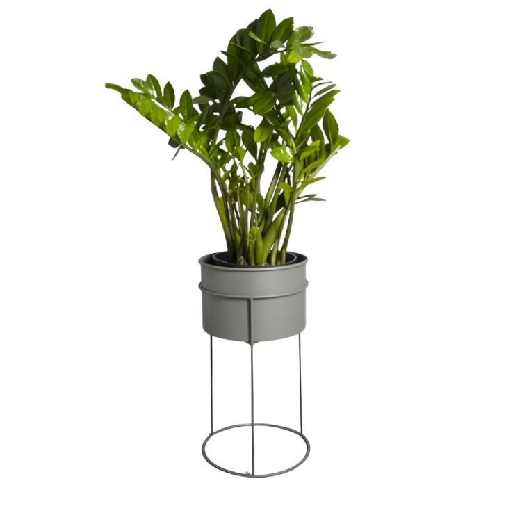 Suporte de Plantas com vaso Humaitá Cor:Cinza