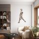 Quadro Escultura Jogador de Basquete J 200x133 Marrom