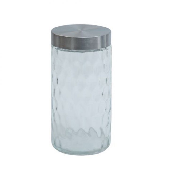 Pote de Vidro com Tampa de Inox Mozacada 1,7L Natural