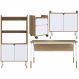 Conjunto Escritorio Home Office 4 Peças 279X88X98X96X97 Branco Hanover Artesano