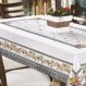 Toalha de Mesa Retangular 6 Lugares Ouro Pimentas