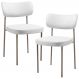 Kit 02 Cadeiras Decorativas Para Sala De Jantar Melina Base Arena L02 Facto Branco - Lyam Decor