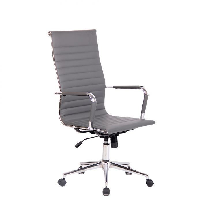Cadeira de Escritório Presidente Giratória com Relax New Best Cinza