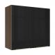 Armário Aéreo 70 cm 2 Portas Rustic/Preto Lux Madesa