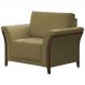 Poltrona Decorativa Base Em Madeira Royalle TCE 1025 Moll