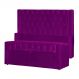 Conjunto Cabeceira e Calçadeira Baú Casal Queen Emma Veludo Roxo