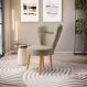 Cadeira Estofada Decor para Recepção Mesa de Jantar Tecido Veludo Ergonômica Pés de Madeira MOBLAN decor