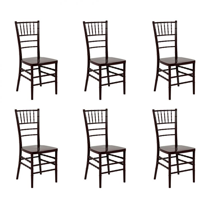 Conjunto com 6 Cadeiras Tiffy Marrom