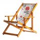 Espreguiçadeira Preguiçosa Dobrável Mel CB-Cinza Floral