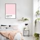 Quadro Color Card Rose Quartz 100x70 Filete Preto