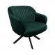 Poltrona Decorativa Kitana Pés Preto Giratório Veludo Verde G15 - Gran Belo