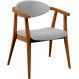 Poltrona Decorativa Para Sala De Estar E Recepção Cecília L02 Bouclê Cinza - Lyam Decor