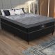 Cama Box Conjugado Casal com Colchão (138x65x188) New York HF Gazin CR35364 Preto