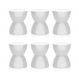 Conjunto com 6 Bancos | Banquetas Hydro Branco