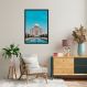 Quadro Taj Mahal India 86x60 Caixa Preto