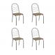 Conjunto com 4 Cadeiras Holanda Veludo Bege e Cromado