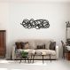 Quadro Escultura Emaranhado Horizontal 250x87 Preto