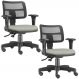 Kit 02 Cadeiras Giratórias Zip L02 Executiva Ergonômica Escritório Suede Bege - Lyam Decor
