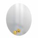 Espelho Funcional Hook Amarelo 50 cm Redondo
