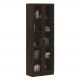 Estante Escritório Home Office 2 Portas De Vidro 4 Prateleiras Cannes 171cm T01 Rústico - Lyam Decor