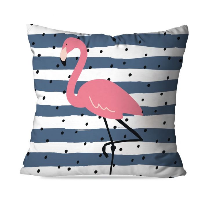 Capa de Almofada Avulsa Decorativa Stripes Flamingo 45X45cm