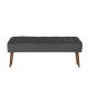 Banco | Banqueta estofado Rubi 1,20m Suede Grafite - Inova Decor