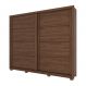 Guarda-Roupa Casal Parma 2 Portas 4 Gavetas Castanho
