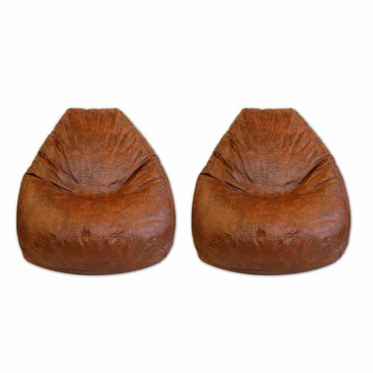 Conjunto com 2 Puffs Fofão Café