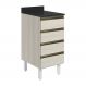 Balcao Com Tampo 4G 40 cm MDF Kali 16410 Bianco Toq Bianco Toq Nicioli