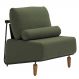 Poltrona Decorativa Aurea Base Aço Preto Linho Verde - Nexta Casa