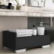 Gabinete Armário Banheiro 80 cm c/ Pés Quadrados Multimóveis Preto/Branco