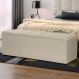 Calçadeira Baú Casal Queen 1,60m Roma Suede Bege Dal Poz Estofados