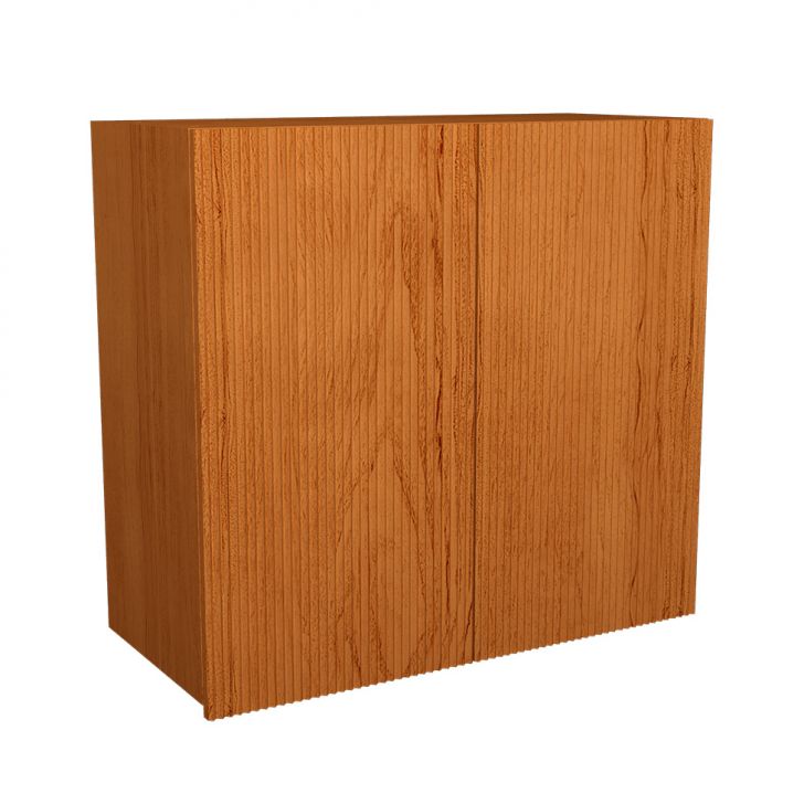 Armário Aéreo Ripado Denver 2 Portas Freijó 80 cm