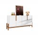 Buffet Lizz 4 PT Branco e Cedro 170 cm