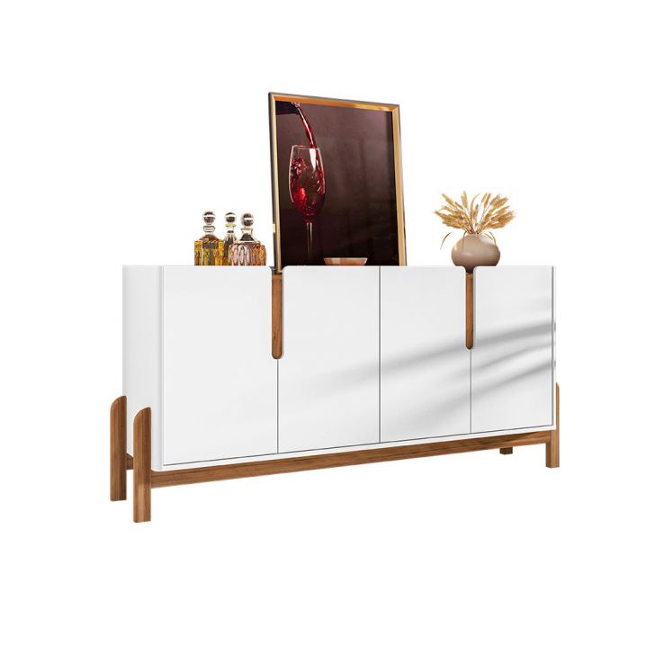 Buffet Lizz 4 PT  Branco e Cedro 170 cm