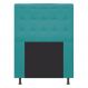 Cabeceira Estofada Dama 90 cm Solteiro Com Botonê Suede Azul Turquesa - Amarena Móveis